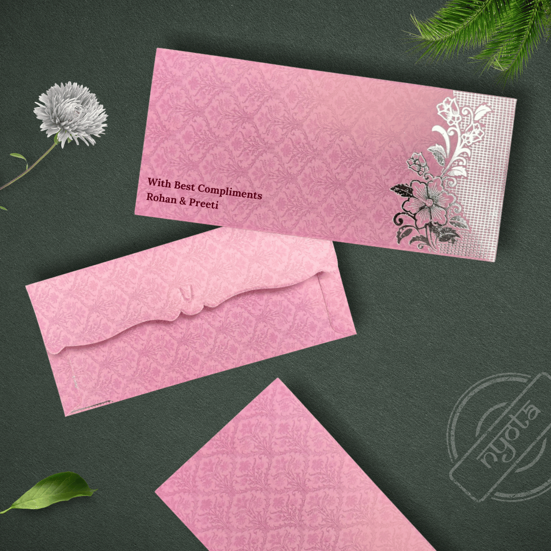 Ethnic Pink Shagun Envelope