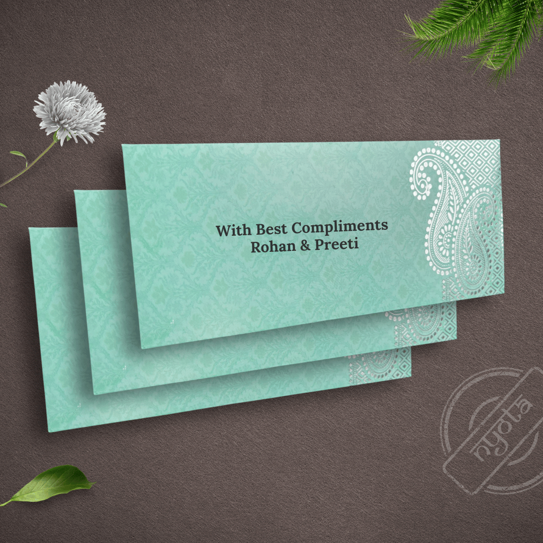 Sage Green Elegant Shagun Envelope