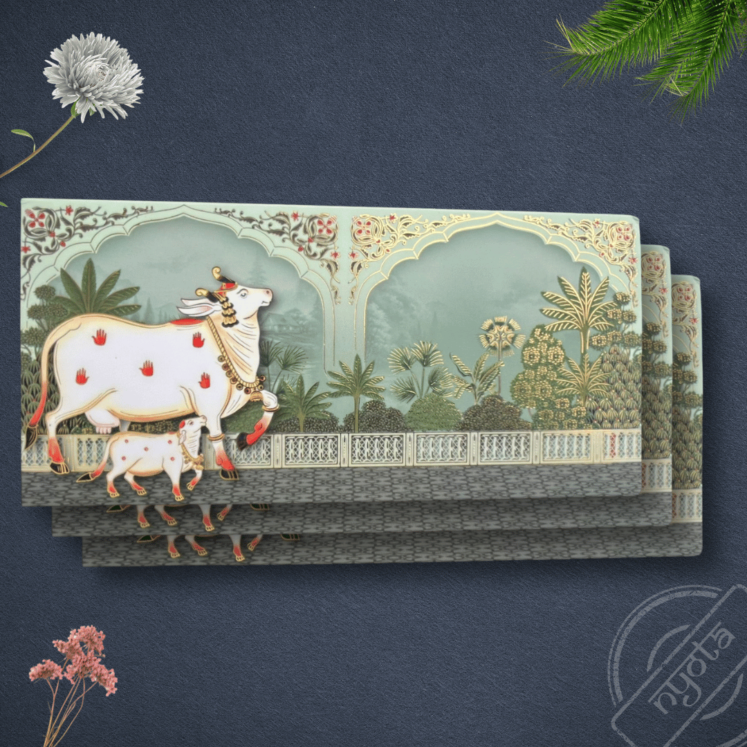 Pichwai Cow Theme Shagun Envelope