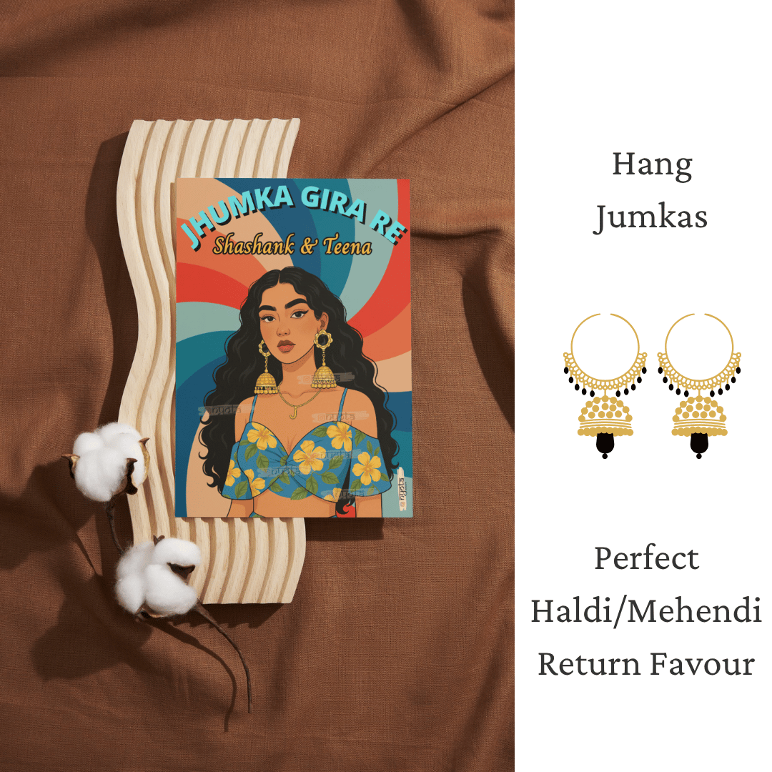 What Jhumka Cards for wedding return gift