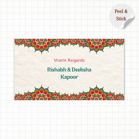 Premium Mandala Theme Personalised Gift Sticker