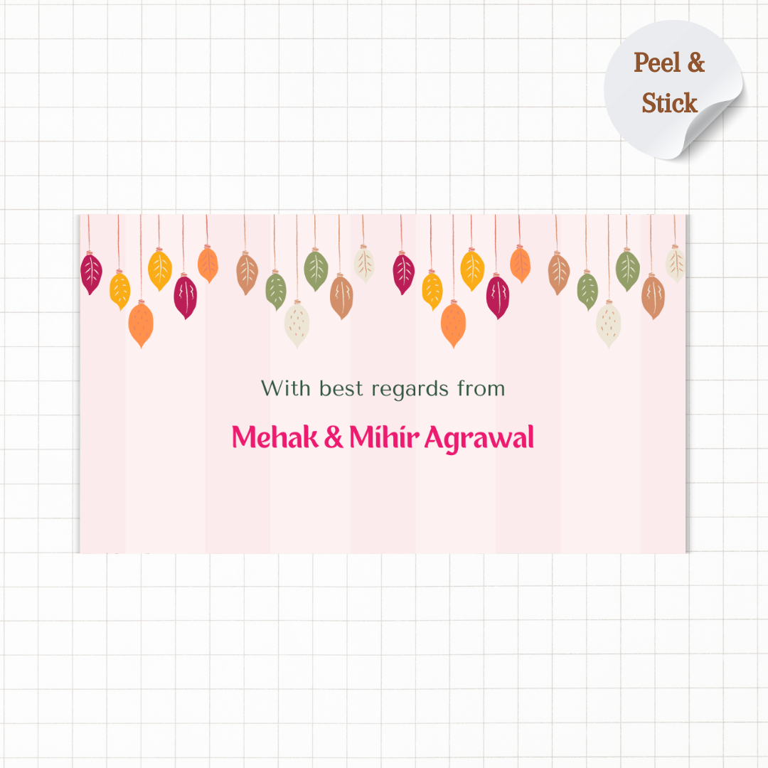Aesthetic Pink Floral Personalised Gift Sticker