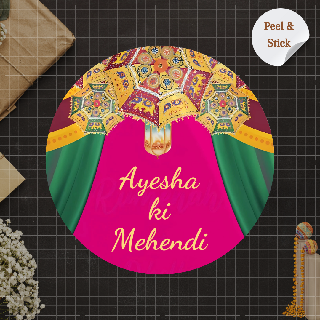 Rajasthani Mehendi Wedding Sticker Set