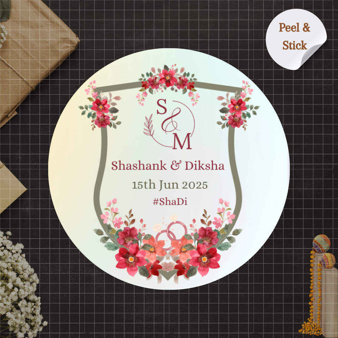 Pastel Watercolour Greenery Wedding Sticker - LUXE