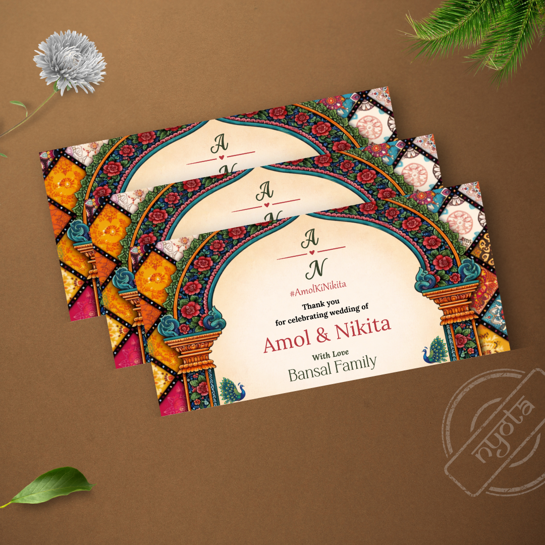 Customised Wedding Shagun Envelope - Royal Mandap