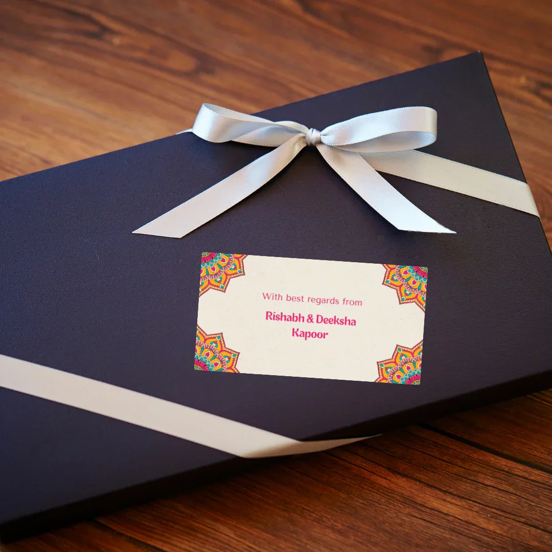 Elegant Mandala Theme Personalised Gift Sticker