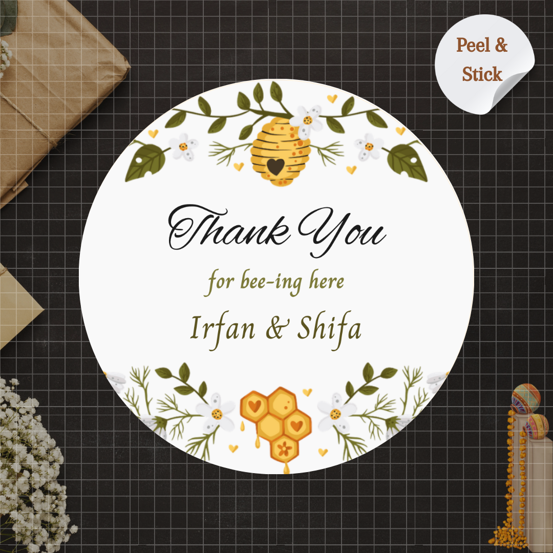 Honey Bee Baby Shower Sticker