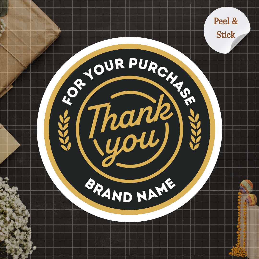 Premium Z Black Thank You Sticker