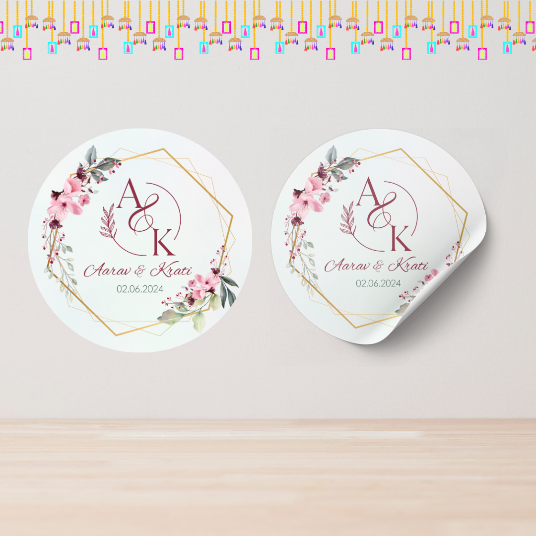 Bohemian Dreamcatcher Wedding Sticker - Customized Text for Invites & Gifts