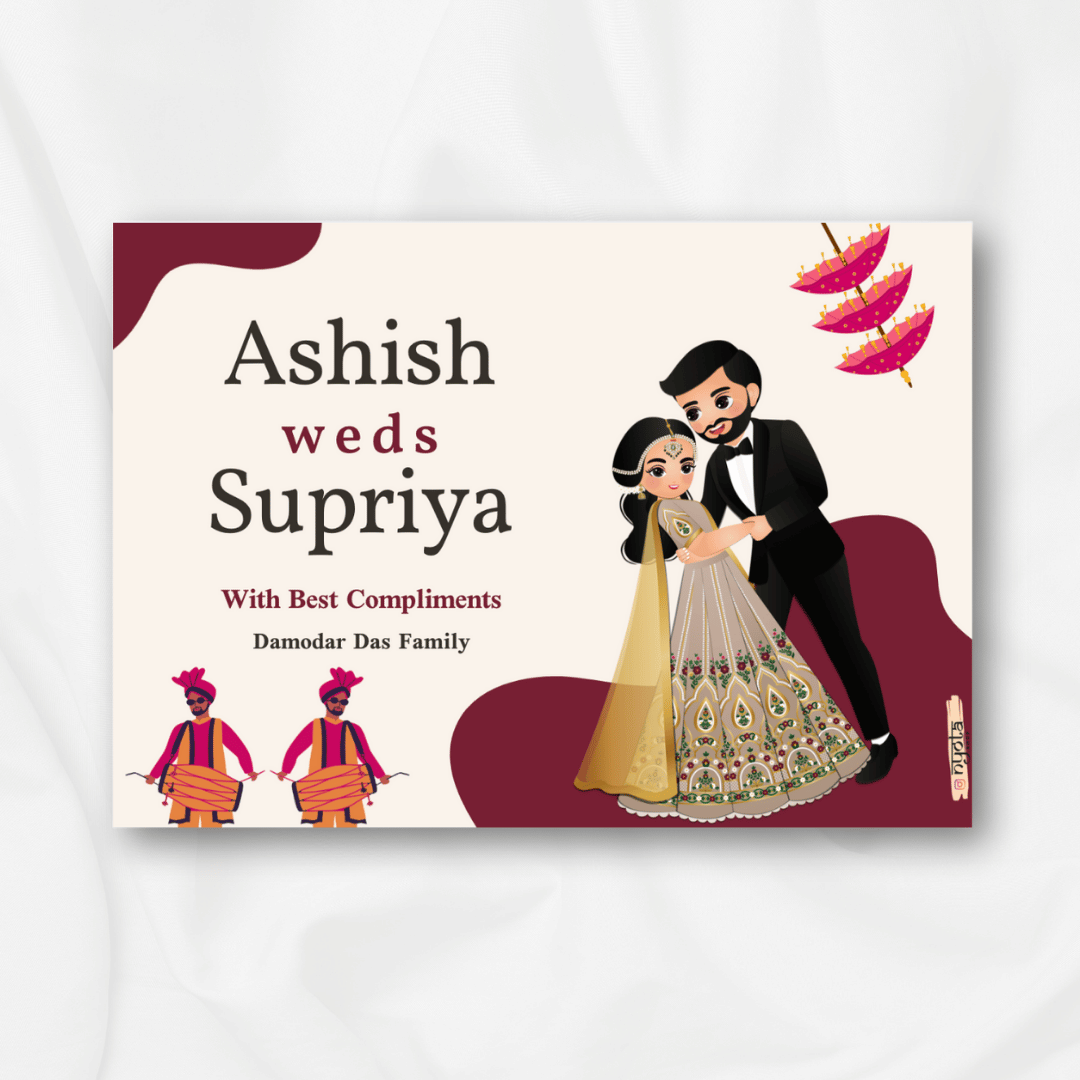 Dreamy Couple Wedding Car Sticker