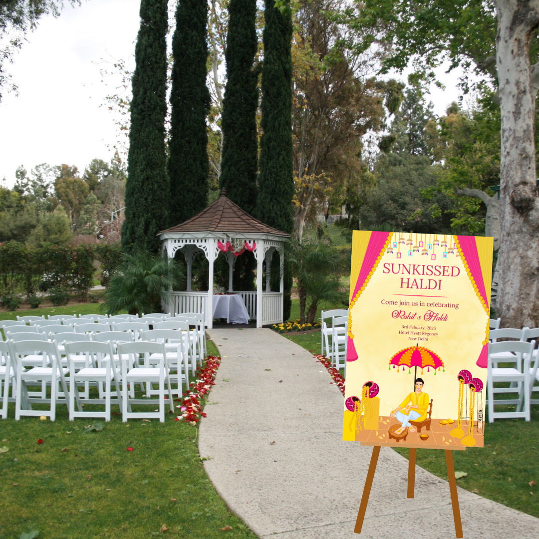 Sunkissed Haldi Customised Welcome Board