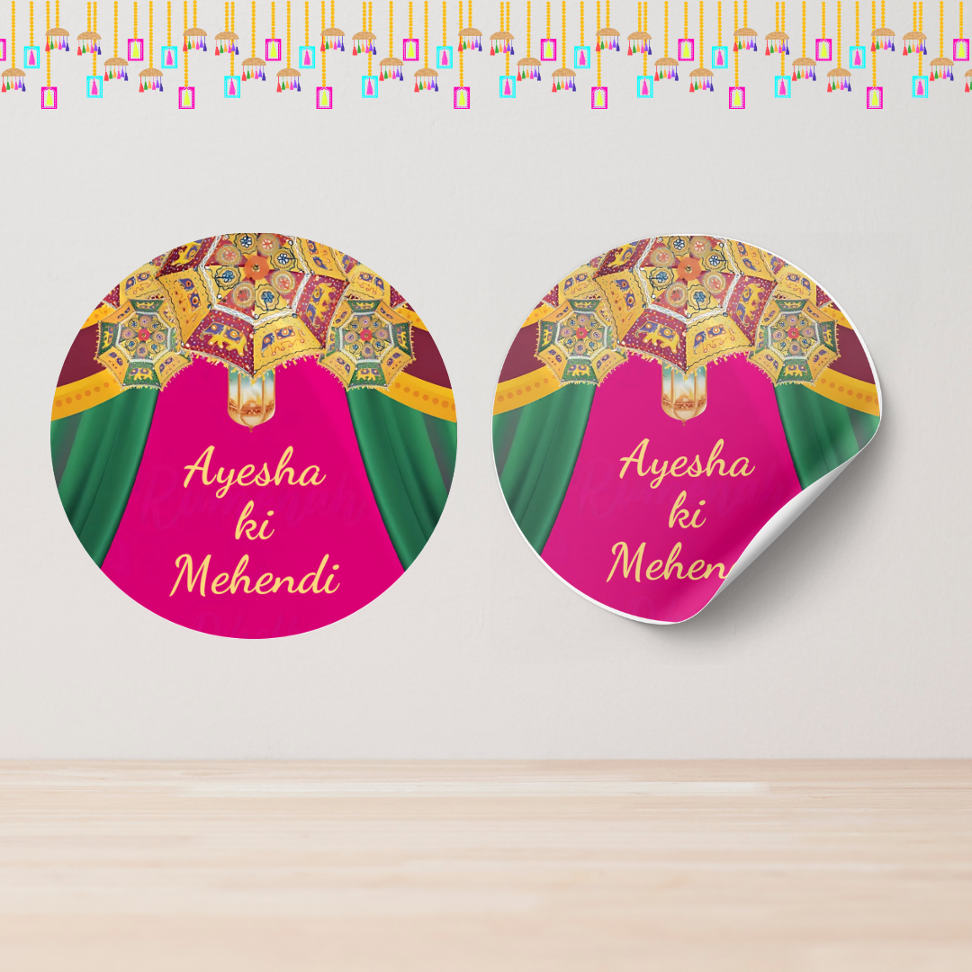 Rajasthani Mehendi Wedding Sticker Set