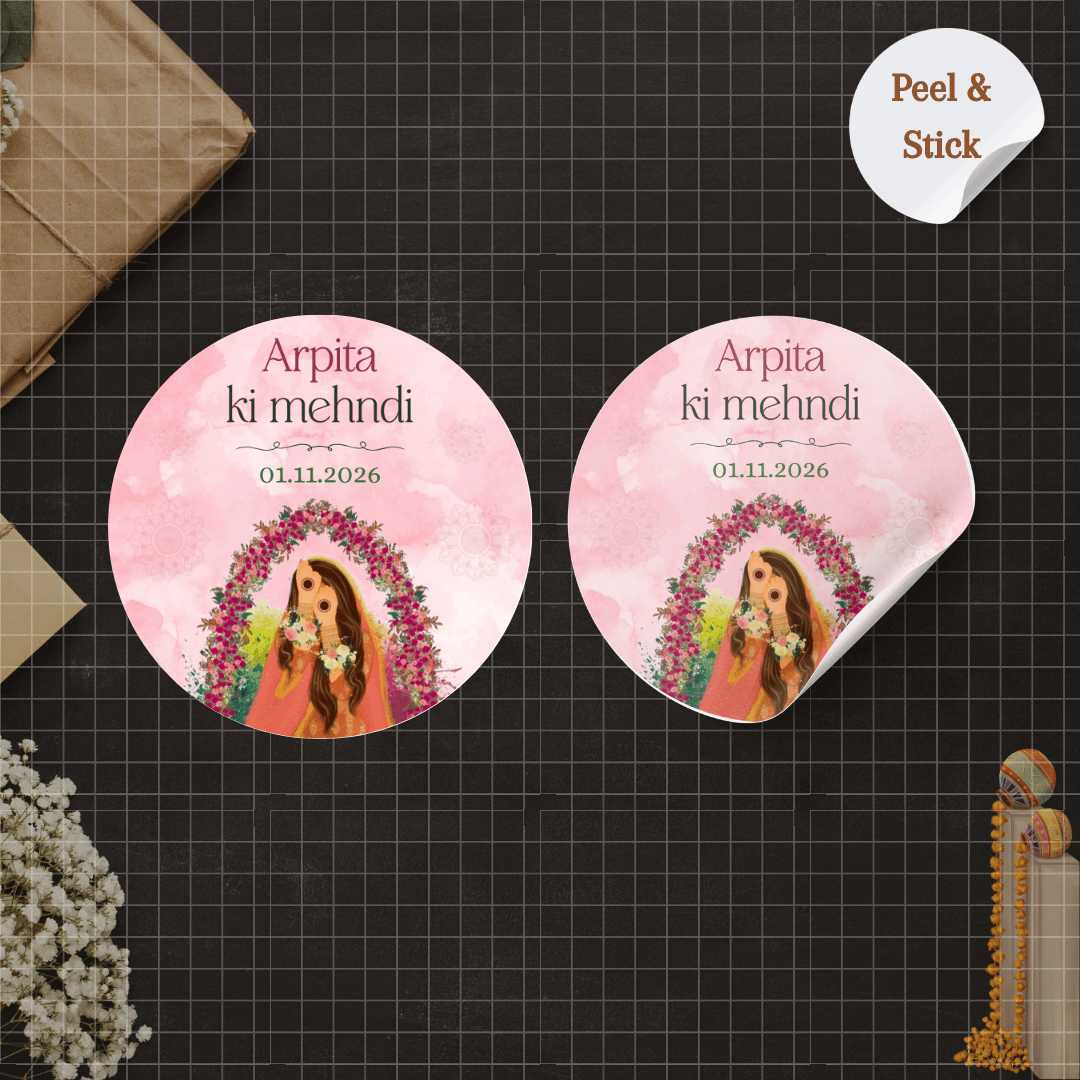 Bridal Mehendi Pastel Wedding Sticker