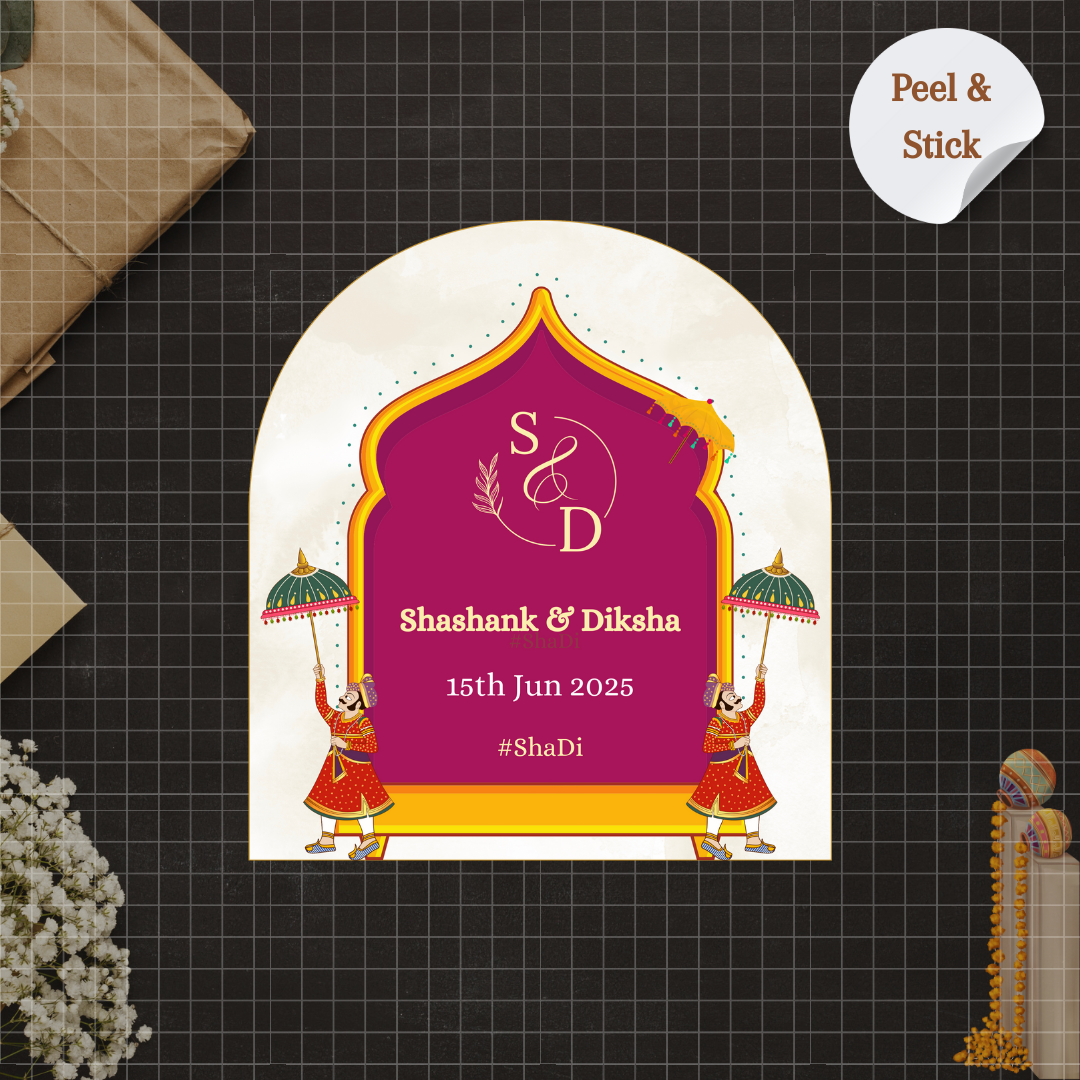 Ethnic Rajasthani Shaped Sticker - LUXE