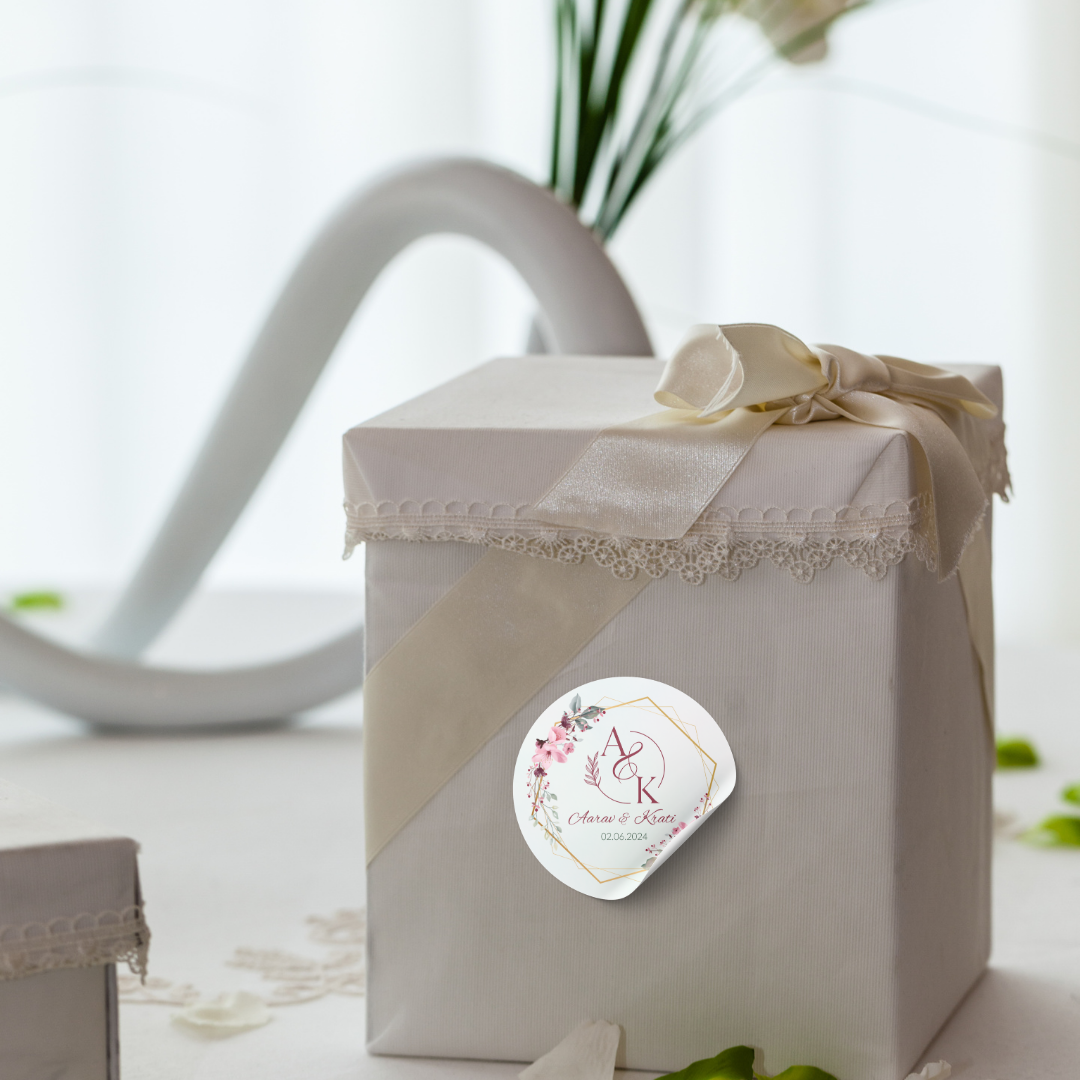 Bohemian Dreamcatcher Wedding Sticker - Customized Text for Invites & Gifts