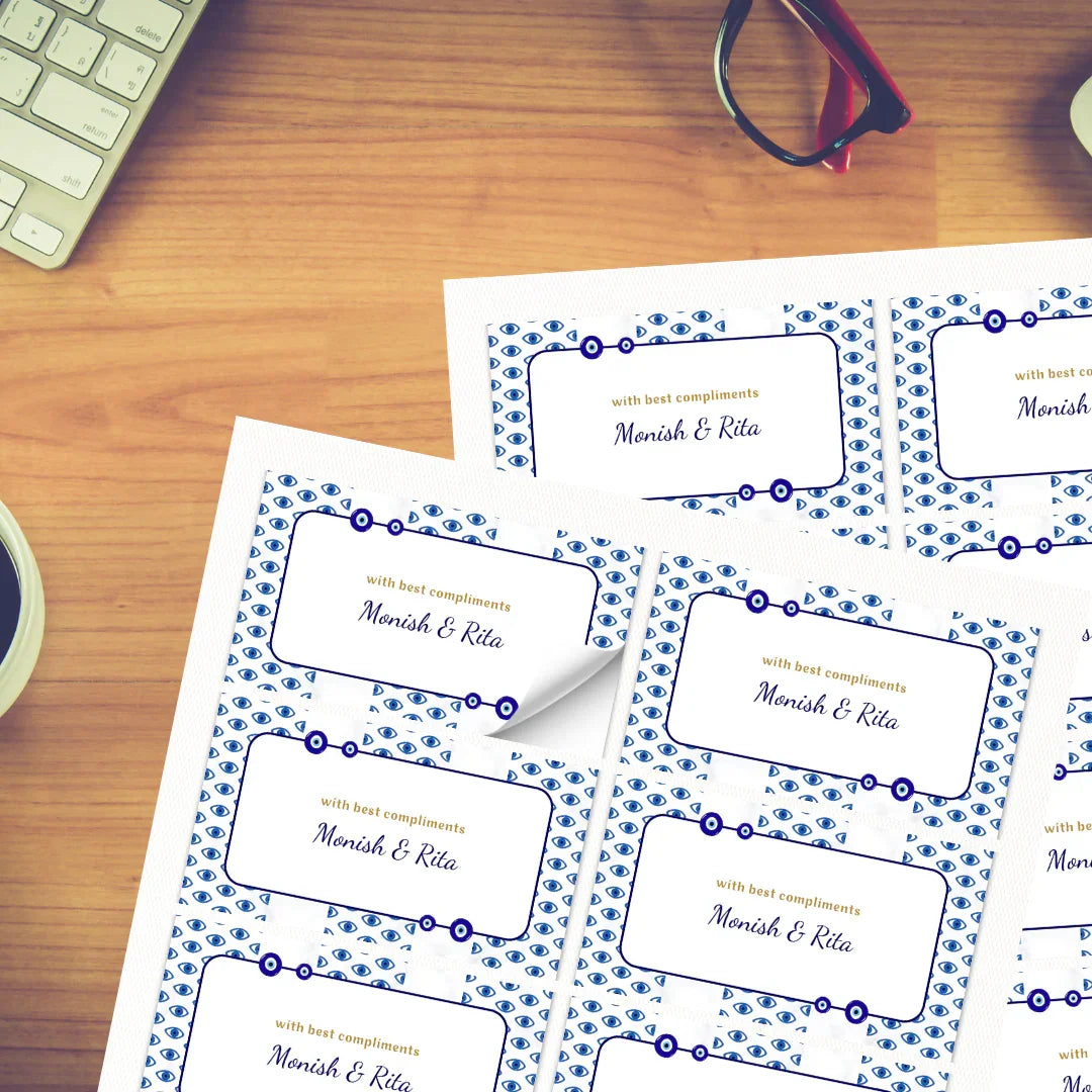 Evil Eye Theme Personalised Gift Sticker