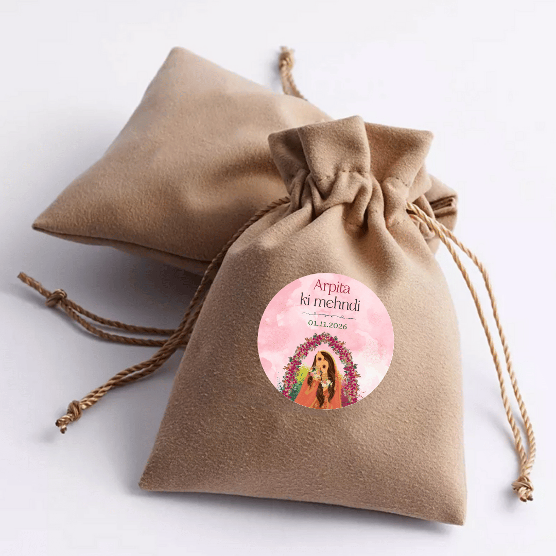 Bridal Mehendi Pastel Wedding Sticker
