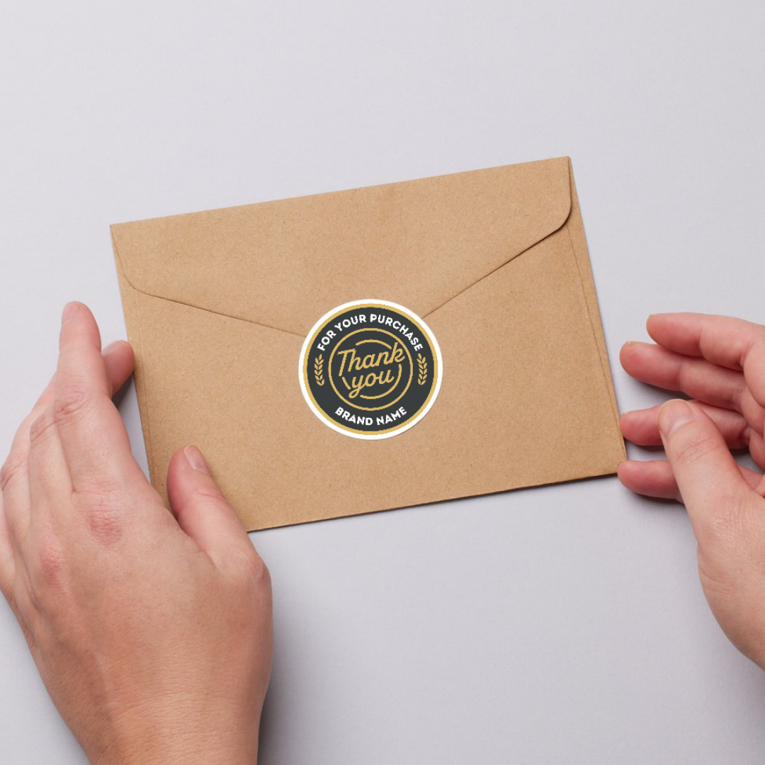 Premium Z Black Thank You Sticker
