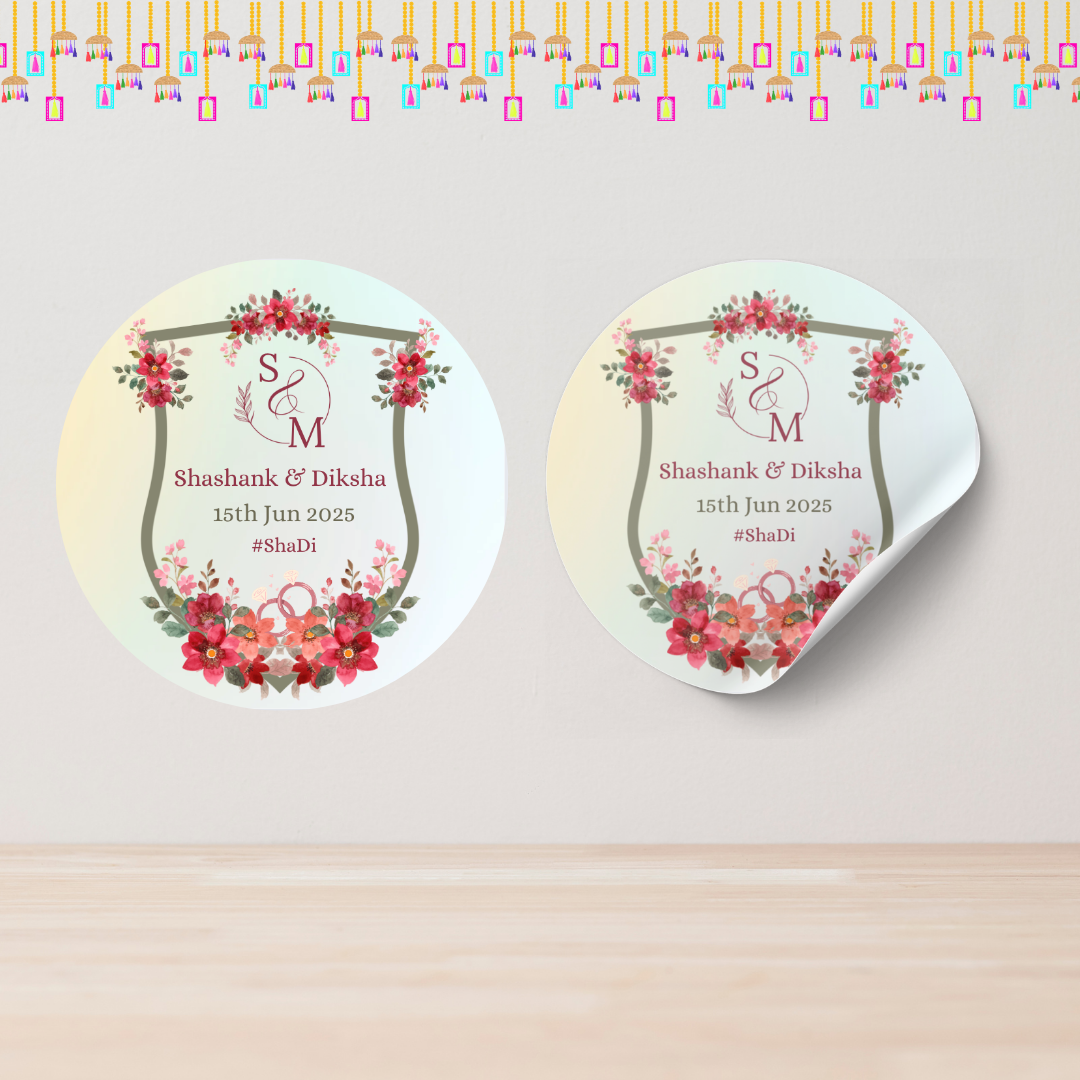 Pastel Watercolour Greenery Wedding Sticker - LUXE