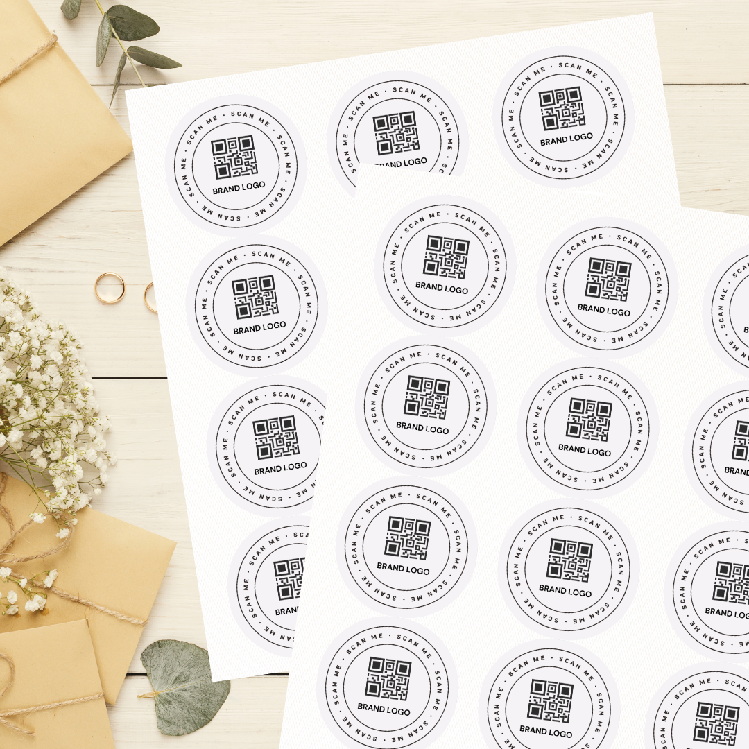 Custom QR Code Business Sticker