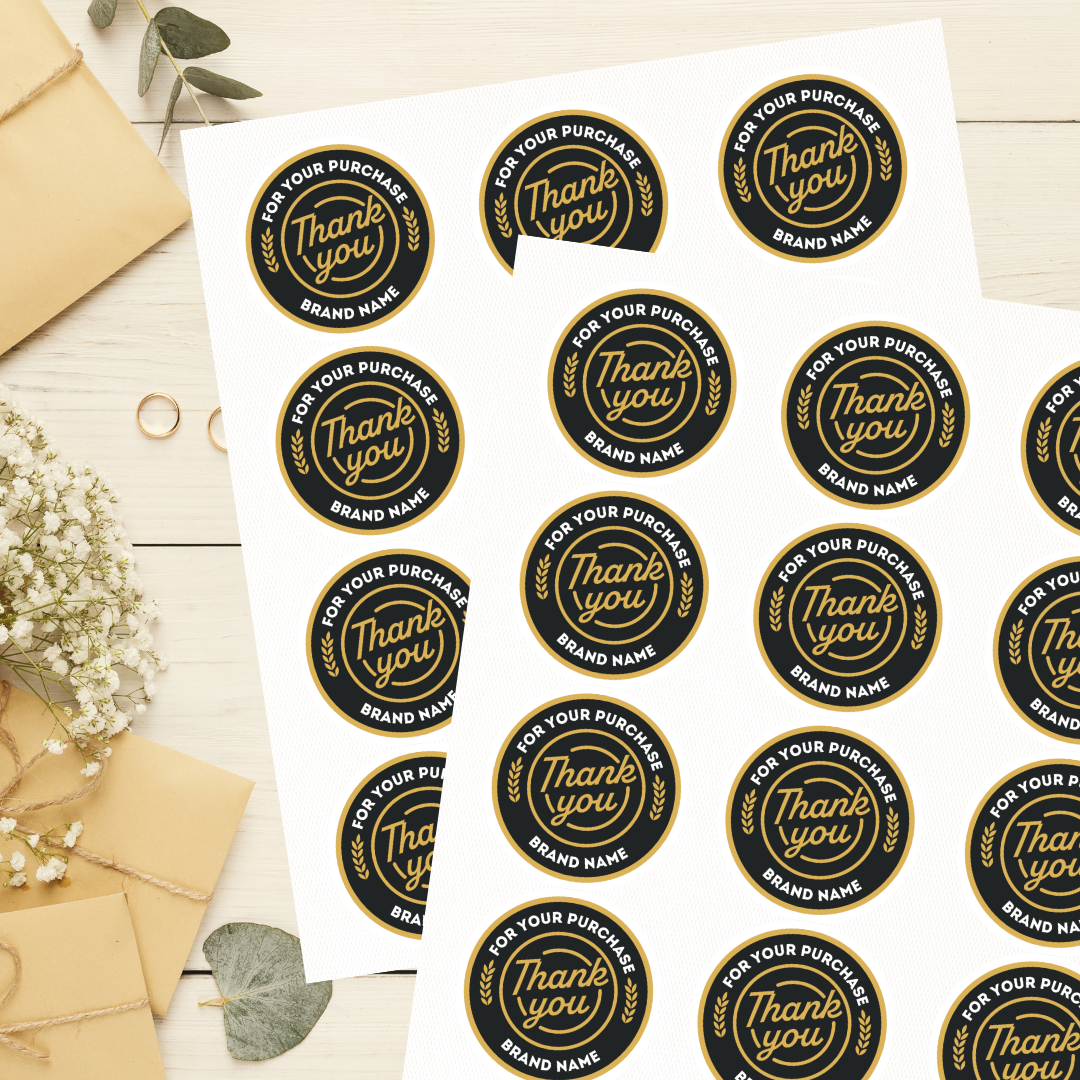 Premium Z Black Thank You Sticker