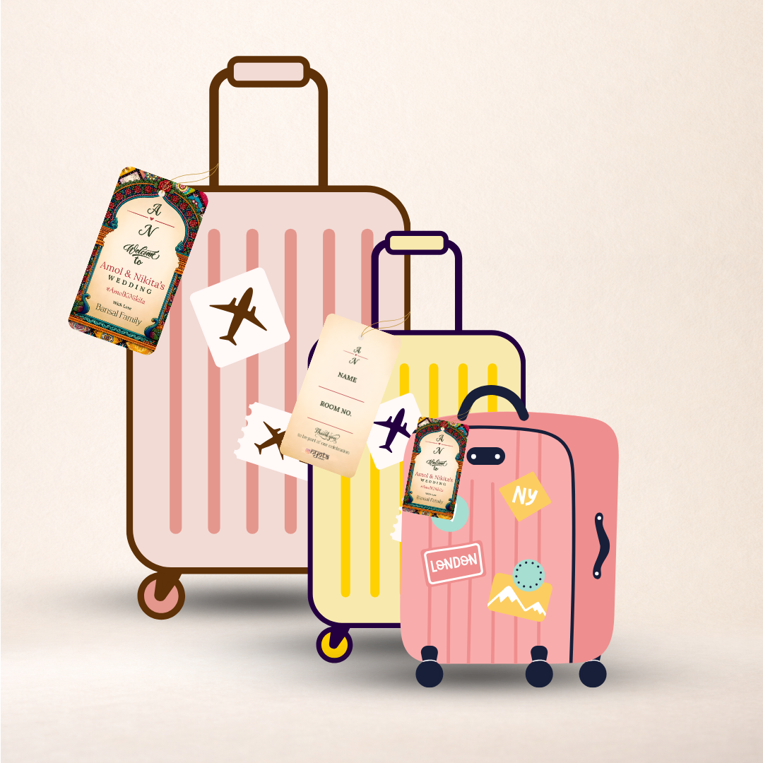 Royal Mandap theme customised Luggage Tag