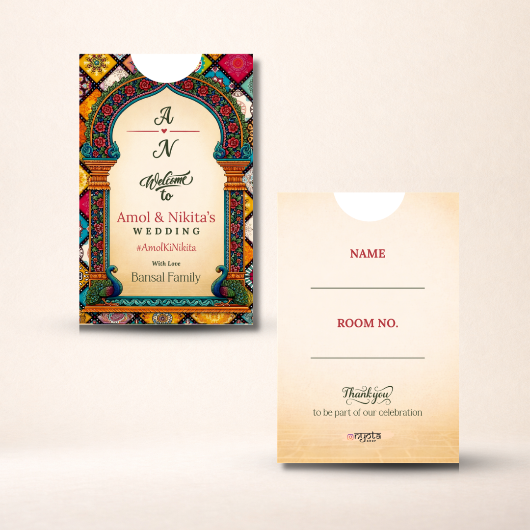 Customised Room Key Card Holder - Royal Mandap