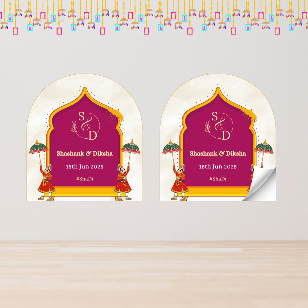 Ethnic Rajasthani Shaped Sticker - LUXE