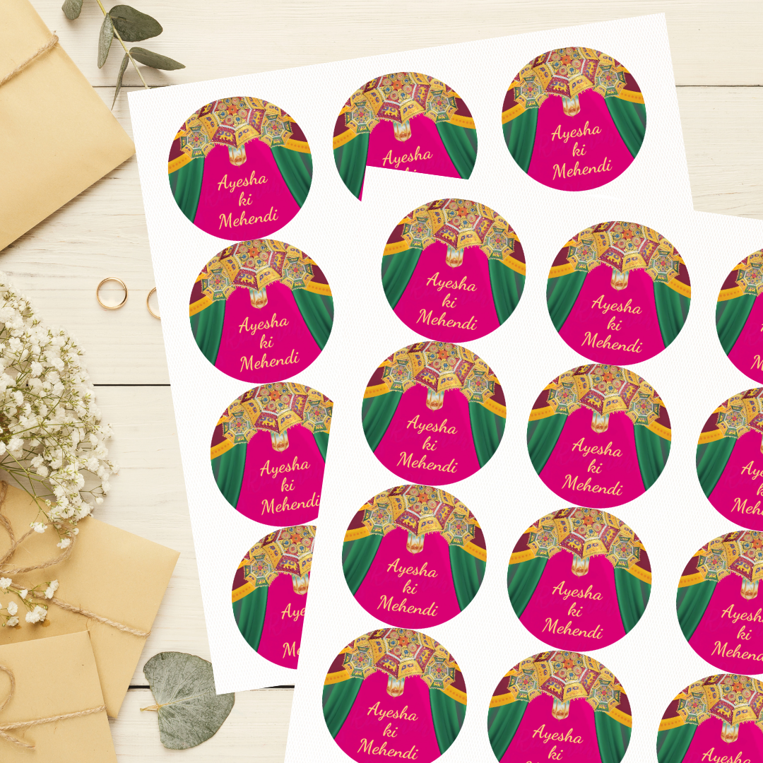 Rajasthani Mehendi Wedding Sticker Set