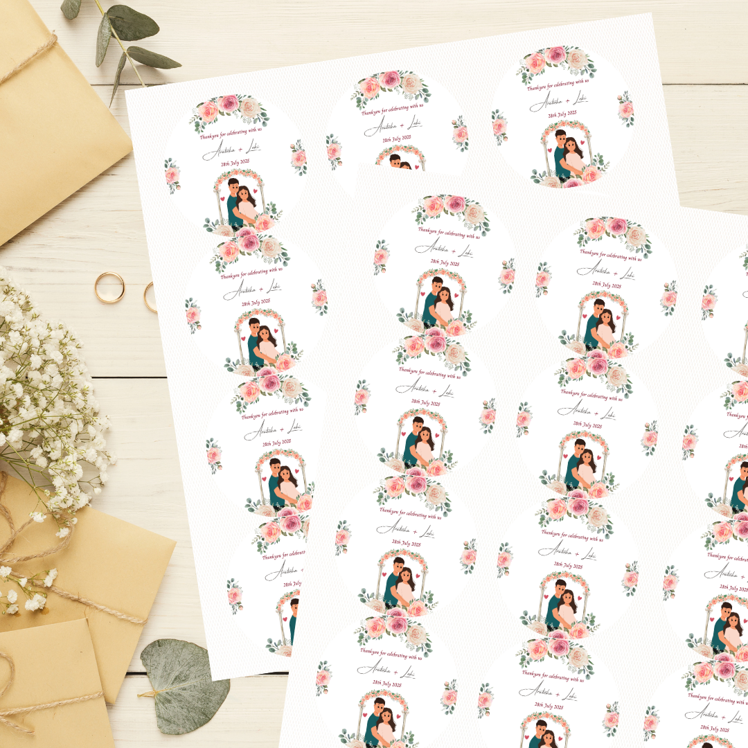 Elegant Floral Baby Shower Sticker