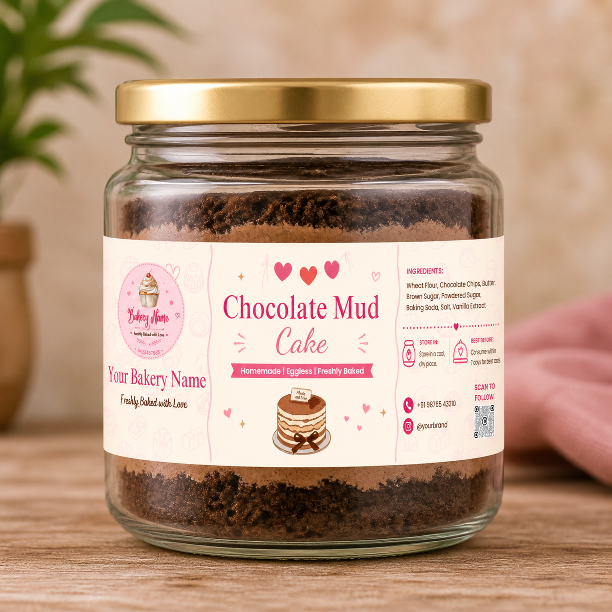 Premium Bakery Jar Label