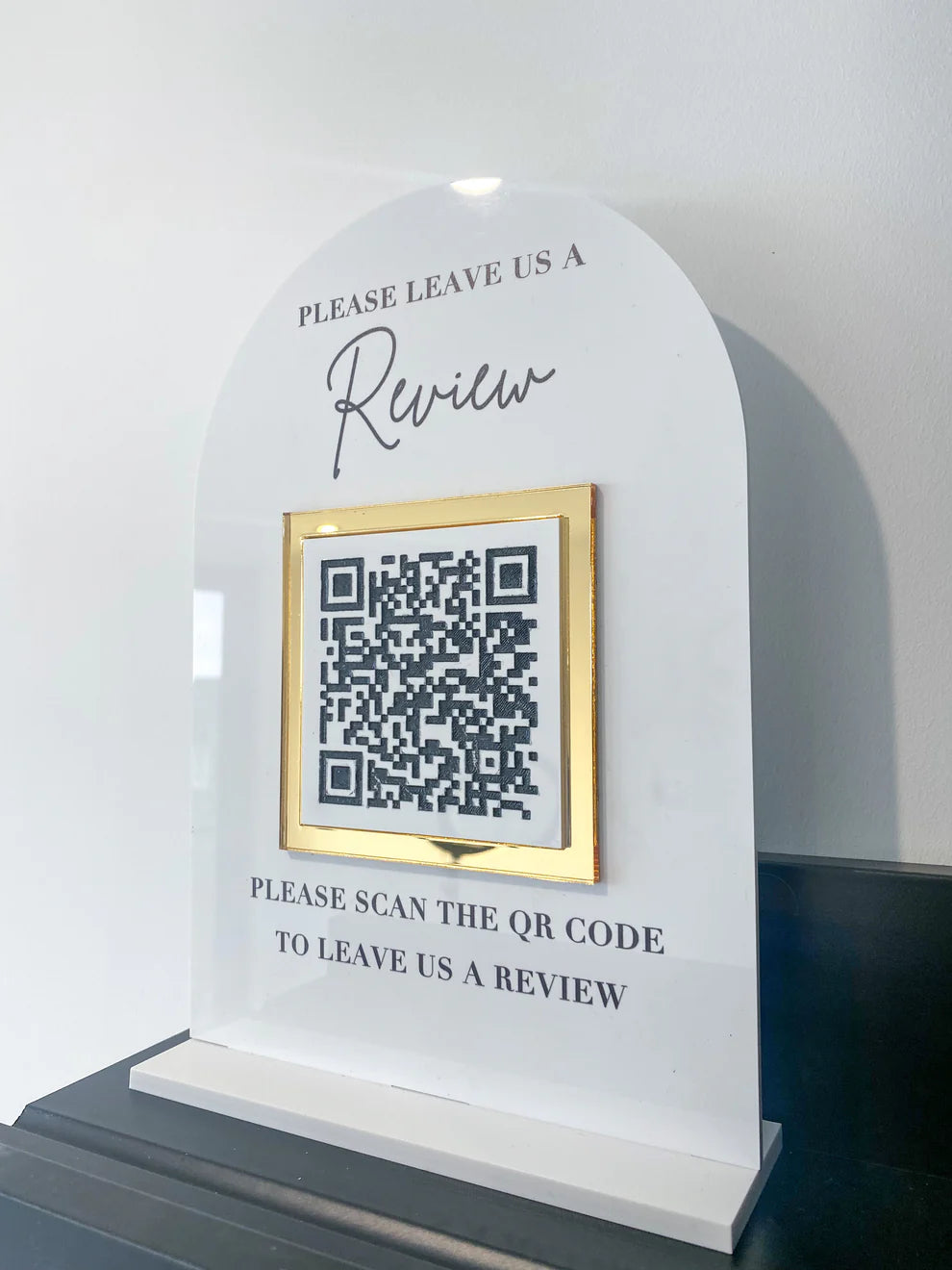 Acrylic Share A Review QR Code Stand