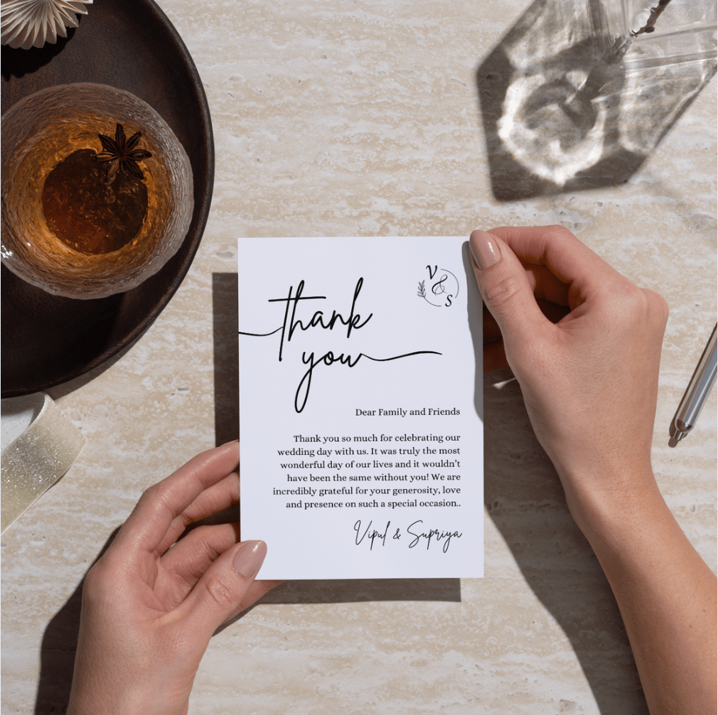 Aesthetic Monotone Thank You Gift Card