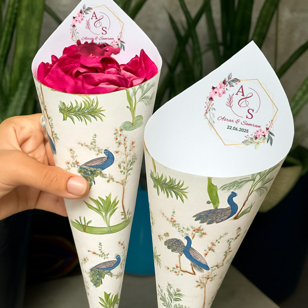 Wedding Petal Cones