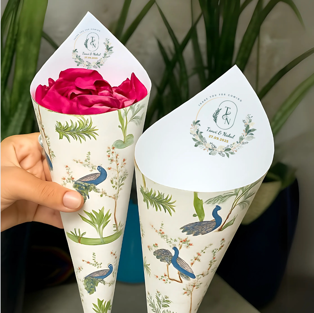 Wedding Petal Cones