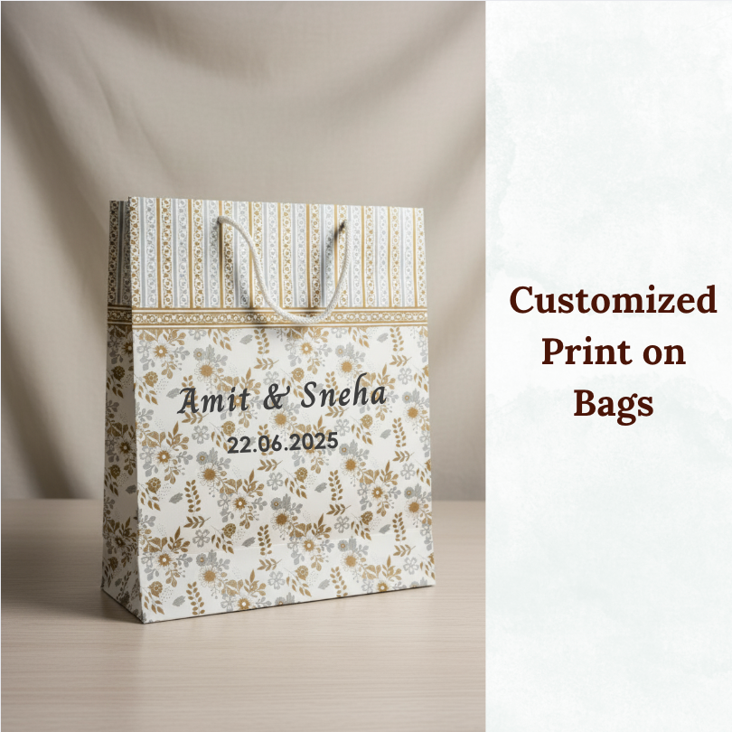 Drizzle Gold Customised Printed Paper Bag