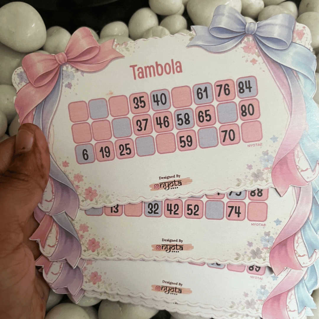 Baby Shower Tambola / Bingo Game Cards โ Fun Party Activity for Baby Shower Celebration