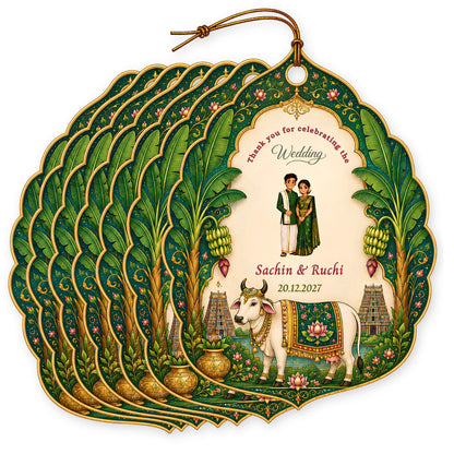 NYOTA Personalised South Indian Heritage Wedding Gift Tags