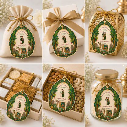 NYOTA Personalised South Indian Heritage Wedding Gift Tags