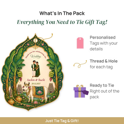 NYOTA Personalised South Indian Heritage Wedding Gift Tags