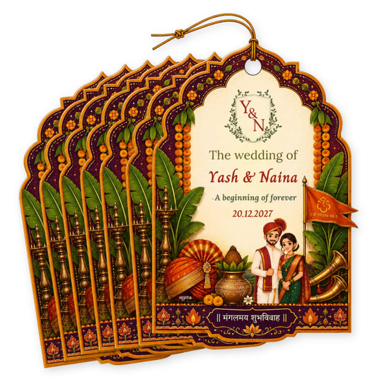 NYOTA Personalised Maharashtrian Wedding Gift Tags