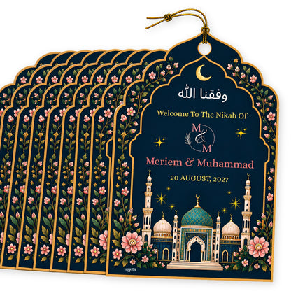 NYOTA Personalised Islamic Nikah Wedding Gift Tags