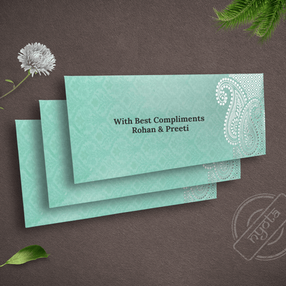 Sage Green Elegant Shagun Envelope