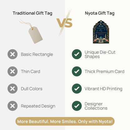 NYOTA Personalised Islamic Nikah Wedding Gift Tags