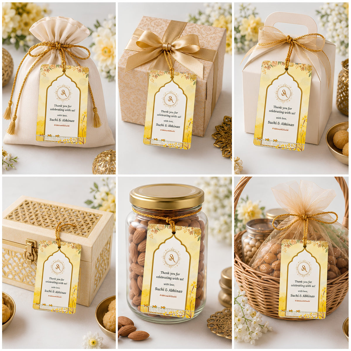 Turmeric Yellow Thank You Gift Tag