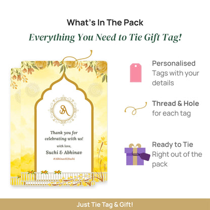 Turmeric Yellow Thank You Gift Tag
