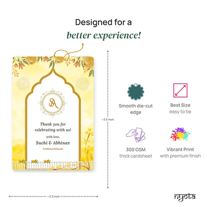 Turmeric Yellow Thank You Gift Tag