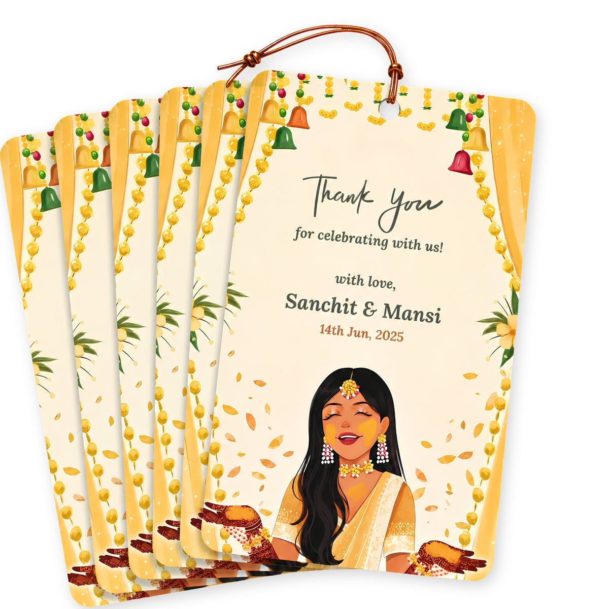 Bridal Haldi Thank You Gift Tag