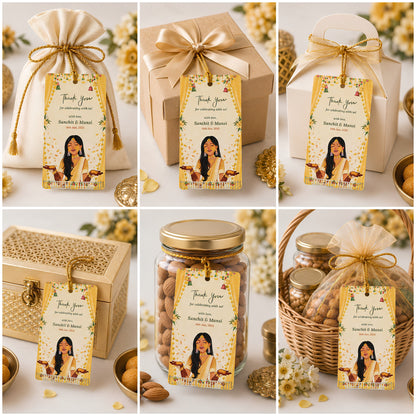 Bridal Haldi Thank You Gift Tag