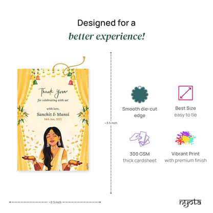 Bridal Haldi Thank You Gift Tag